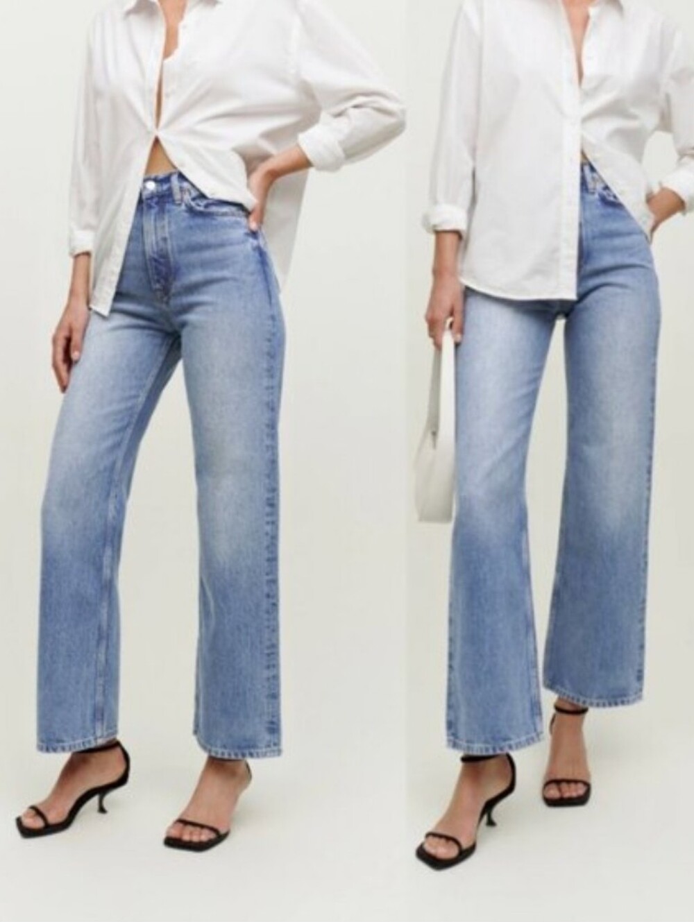 NWOT Reformation Wilder High Rise Wide Leg Cropped Jeans 26 Short Petite Altered